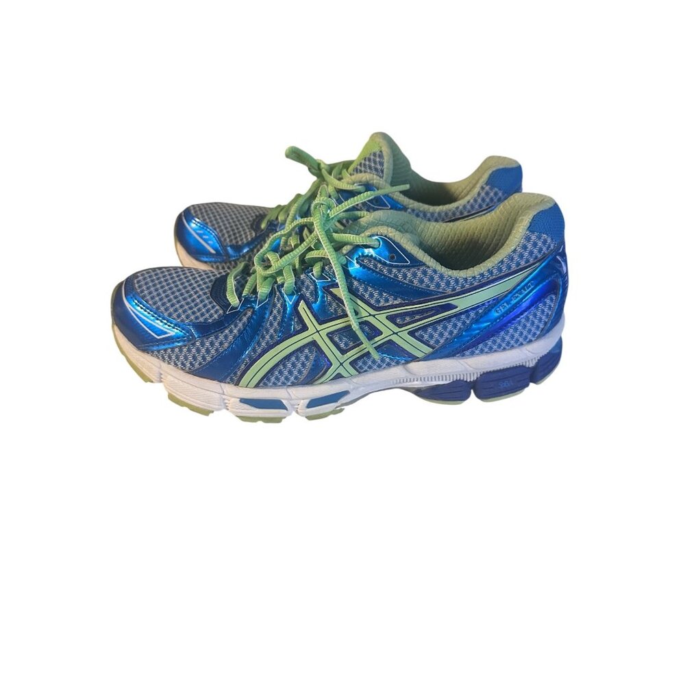 Asics blue and green Gel Exalt sneakers size 9